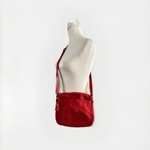 Kipling Sebastian Red Nylon Crossbody Messenger‎ Bag Lightweight EUC